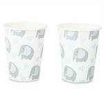 Topika - 144-Piece Baby Boy Elephant Party Plates and Paper Tableware Set