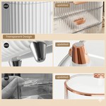 Topika Makeup Organizer With Drawers, Dustproof Lid & Brush Holder
