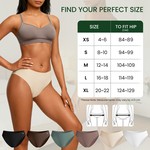 Lekkon Women's Bikinis Panties Classic Microfiber Silky Underwear 3/6 Pack