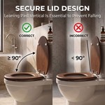 Topika - Toilet Seat with Soft-Close Hinges, Round Toilet Lid