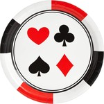 Topika - 80pcs Poker Casino Disposable Dinner Paper Plates 23cm