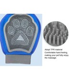 Topika Dual-Sided Dog Rubber Paw Grooming Glove with Velour Fur Remover