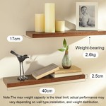 Topika Wood Wall Shelves Floating for Decor & Storage, 3pcs Wall Shelveing