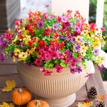 Topika Fake Flowers 20pcs Artificial Daisy & Eucalyptus Plants Home Decor