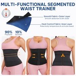 Topika Women's Segmented Workout Waist Trainer Belt, Black Waist Shapewear