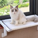 Topika Cat Window Perch Cat Window Bed Cat Bed, Adjustable Clamp Design