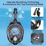 Topika - Anti-Fog Panoramic Snorkelling Mask, Foldable Dry Top Design
