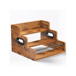 Topika 3 Tier Liquor Bottle Shelf, Bar Cabinet Wine Rack, Retro Display