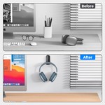 Topika Small Headset Holder Sticky Headset Hook Magnetic Folding Foldable