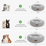 Topika Dog Bed Cat Bed Fluffy Faux Fur Donut Cuddler for Pets