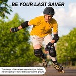 TopikaKids-7 Piece Roller Skates Protective Gear Helmet, Knee, Elbows for Kids