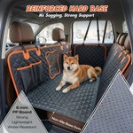 Topika Dog Car Seat Cover Hard Bottom Bone Pattern Protector