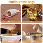Topika - Tea Baggs Empty,60 Piece Tea Filter Strainer Bags &Drawstring Bags