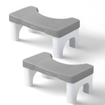 Topika 2PC Ergonomic Toilet Stool for Adults & Kids, Non-Slip Bathroom Step
