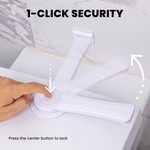 Topika 2 Piece Toilet Safety Lock For Kids SafetyToilet Lid Lock& 1-click