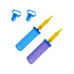Topika - 2 x Dual Action Hand-Held Balloon Pump Inflator, 2 x Tying Tools