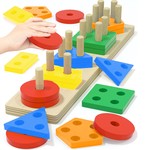 TopikaKids - 2-in-1 Montessori Baby Toy Set with Xylophone and Stacking Toy