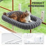 Topika Foldable Cat Window Hammock With Strong Suction Cups, Washable Bed