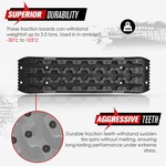 TopikaAuto - 2PC Off-Road Traction Boards for Sand&Mud Recovery, 3.5T Load
