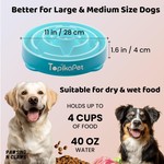 Topika Blue Dog Puzzle Toy Slow Feeder Food Dispenser for IQ Training
