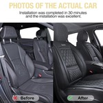 Topika - Luxury Faux Leather Car Seat Covers, Waterproof, Universal Fit