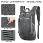 Topika - Foldable Backpack for Travel Hiking 15L Lightweight Backpack
