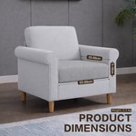 Topika Stretch Couch Cushion Cover Set Soft Elastic Non-Slip Sofa Protector