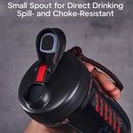 Topika Protein Shaker Bottle 590ml, Round Bottom Shaker Cup Durable Blender