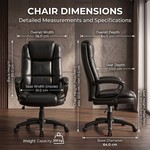 Topika Elite 200 -Leather Executive Home Office Chair, Ergonomic Desk Chair