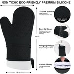 Topika - Silicone Oven Mitts Extra Long Heat Resistant 260 C - 2 Pack