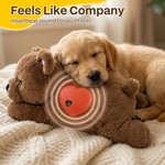 Topika Heartbeat Plush Toy Bear, Soft Calming Pet Companion