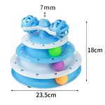 TopikaPet Spinning Track Interactive Cat Toy with Balls and Teaser Wand Combo