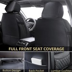 Topika - Luxury Faux Leather Car Seat Covers, Waterproof, Universal Fit