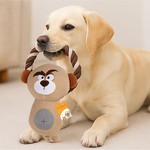 Topika - Stuffed Dog Plush Toys for Puppy,No Squeak Chew Toys with Rope