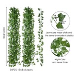 Topika Artificial Ivy Vines & Butterfly Fake Plants for Room Decor, 24pcs