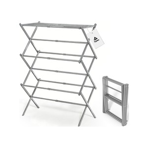 Topika - 3-Tier Steel Clothes Drying Rack, Expandable & Collapsible