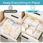 TopikaHome-8Pcs Clear Drawer Divider Organizer,Expandable Drawer Organisers