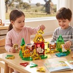 Topika Kids Mini Magnetic Tiles Travel Building Set with Metal Tin Box