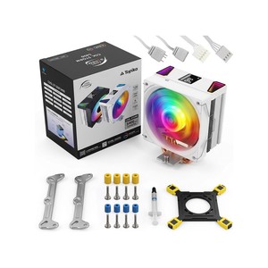 Topika - Cooling Fans For PC RGB CPU Cooler LED White CPU Cooler