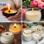Topika - 130pcs Candle Wicks Kit with 100 Cotton & 30 Wood Wicks