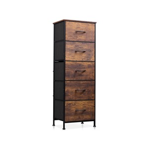 Topika - Fabric Dresser 5 Drawer Tall Dresser for Bedroom, Closet Organiser