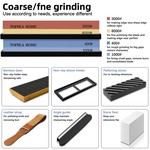 Topika - Knife Sharpening Stone Kit, Muti Side Grit Knife Sharpener Tool