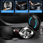 Topika Car Ashtray with Lid, Smokeless Ash Tray, Mini Car Trash Can