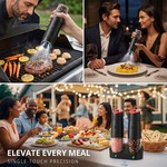 Topika-Electric Salt And Pepper Grinder Set,Rechargeable - 2 Gravity Mills