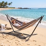 Topika - Double Hammock with Steel Stand, Heavy Duty, 204kg Capacity