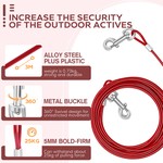 Topika Dog Tie Out Cable and Stake 3m Heavy Duty