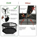 Topika Dog Playpen Foldable Pet Fence 8Piece with Cover & Pad