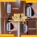 Topika 2-Pack Childproof Door Reinforcement Lock, High Security