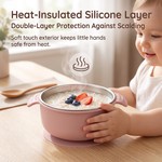 Topika 304 Stainless Steel Silicone Baby Feeding Set - Pink & Blue 2 Person