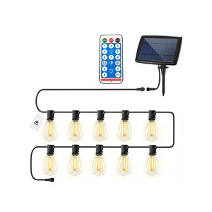 Topika - Solar Lights Outdoor String, Solar Festoon Light, Solar Cafe Light
